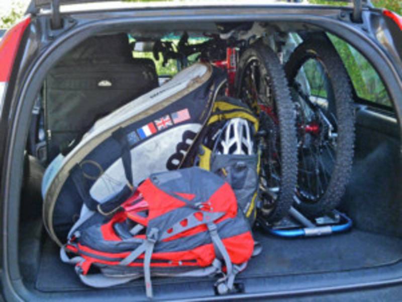 veloboy bike rack inside the car